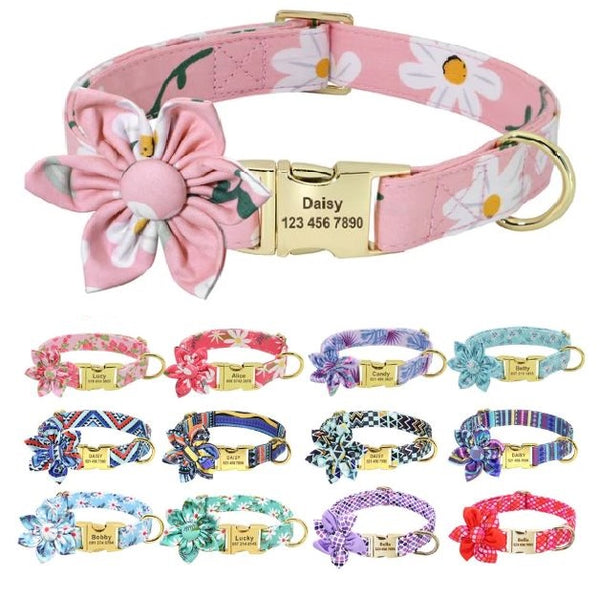 Flower Personalized Collar