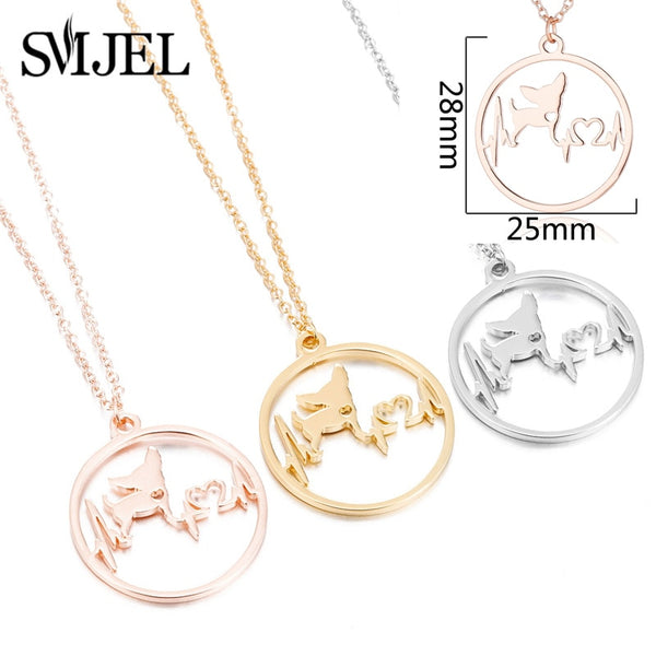 ECG Heartbeat Dog Necklace