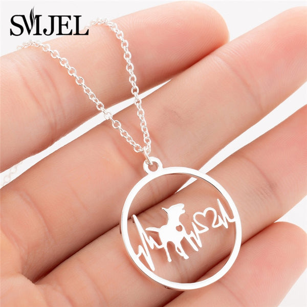 ECG Heartbeat Dog Necklace