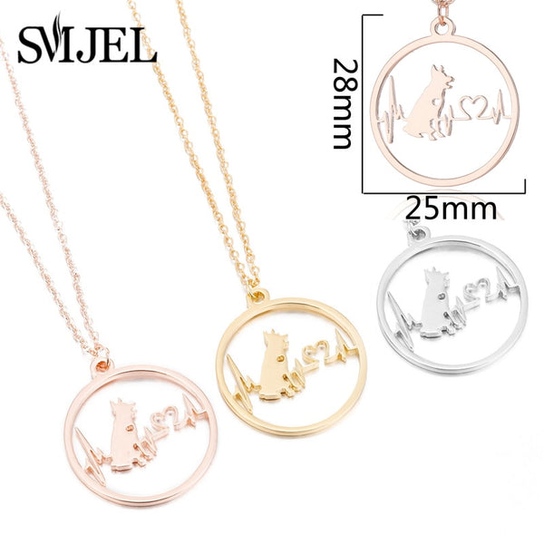 ECG Heartbeat Dog Necklace