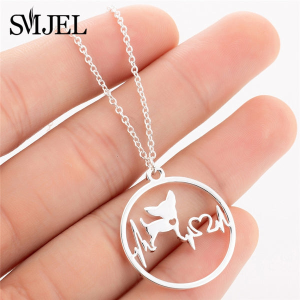 ECG Heartbeat Dog Necklace