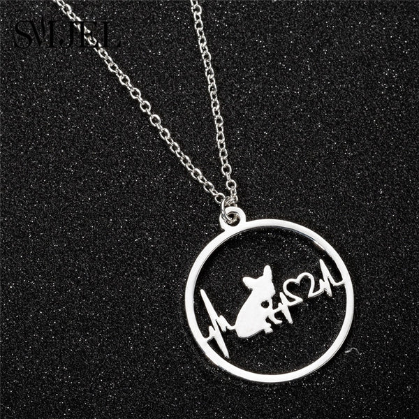 ECG Heartbeat Dog Necklace