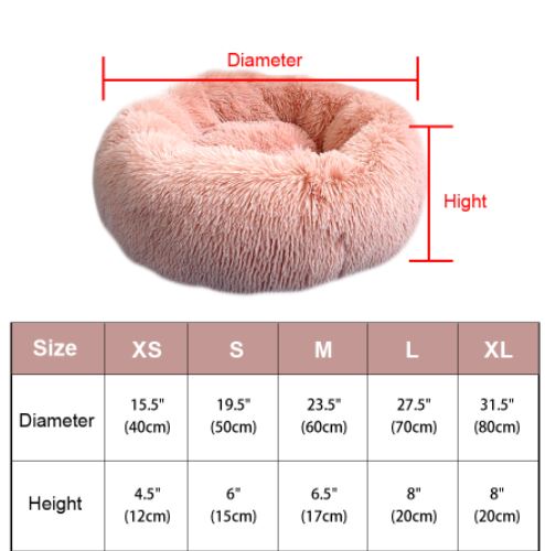 Soft Plush Round Bed