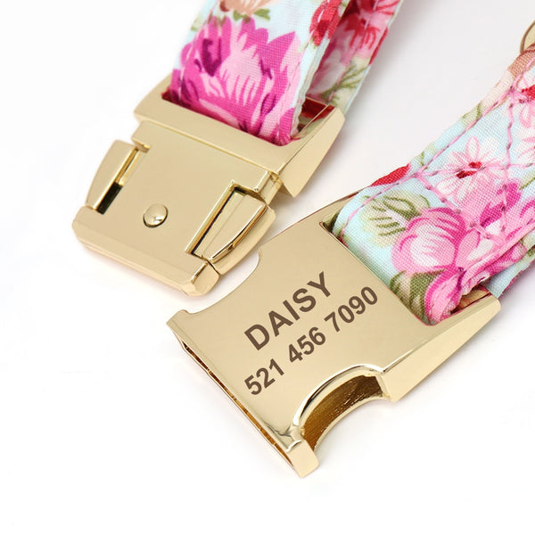 Personalized Floral ID Collar