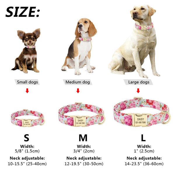 Personalized Floral ID Collar