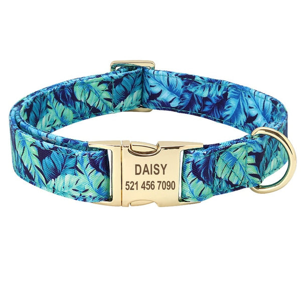 Personalized Floral ID Collar