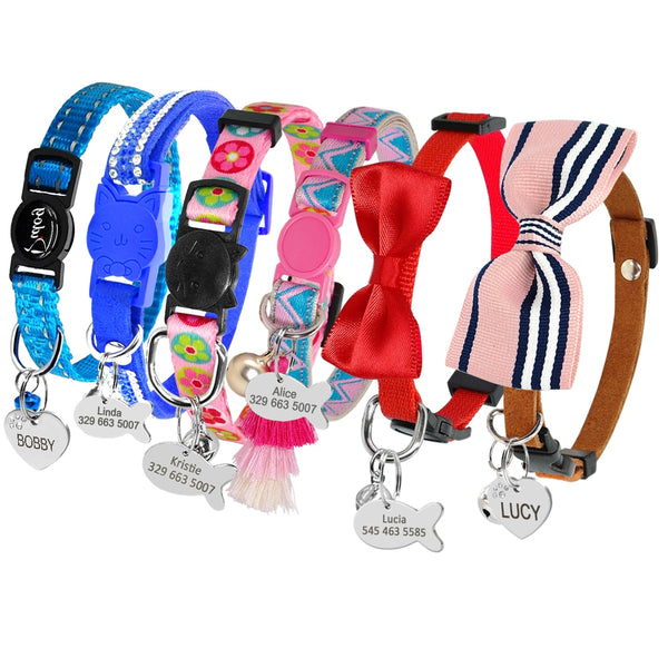 Cat Collar with Personalized Tag