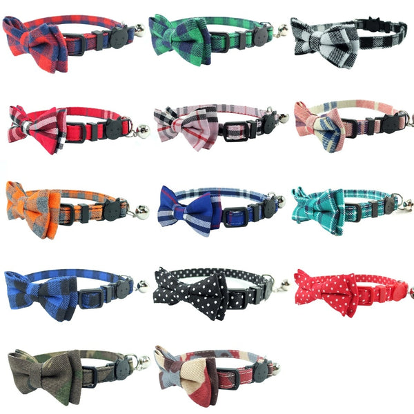 Breakaway Bow Tie Cat Collar With Bell