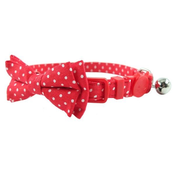 Breakaway Bow Tie Cat Collar With Bell