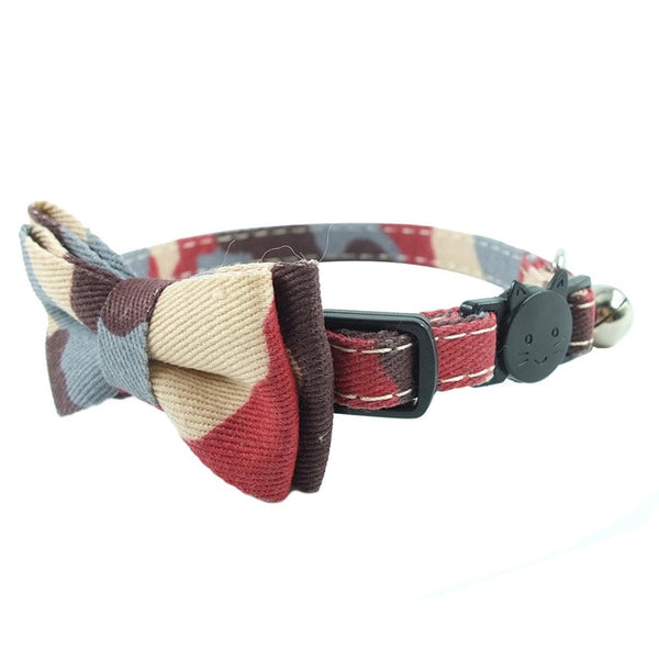 Breakaway Bow Tie Cat Collar With Bell