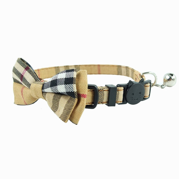 Breakaway Bow Tie Cat Collar With Bell