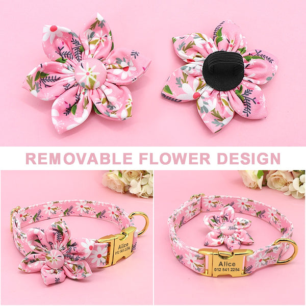 Flower Personalized Collar