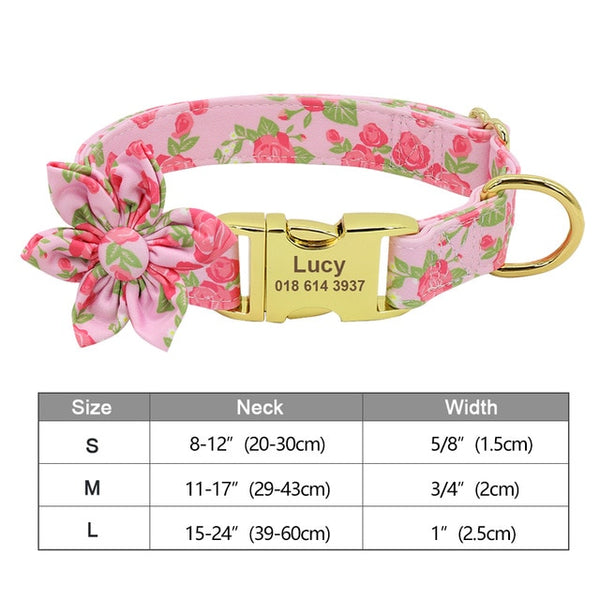 Flower Personalized Collar