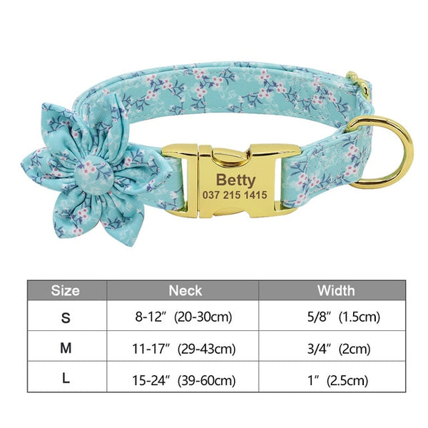 Flower Personalized Collar