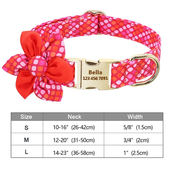 Flower Personalized Collar