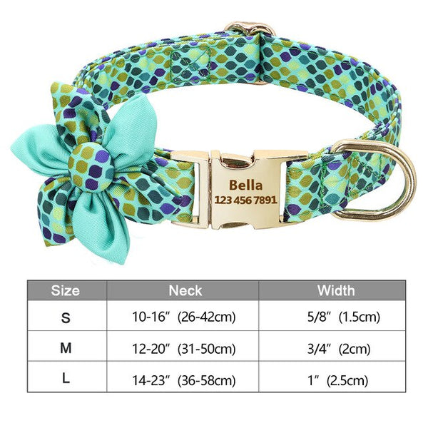 Flower Personalized Collar