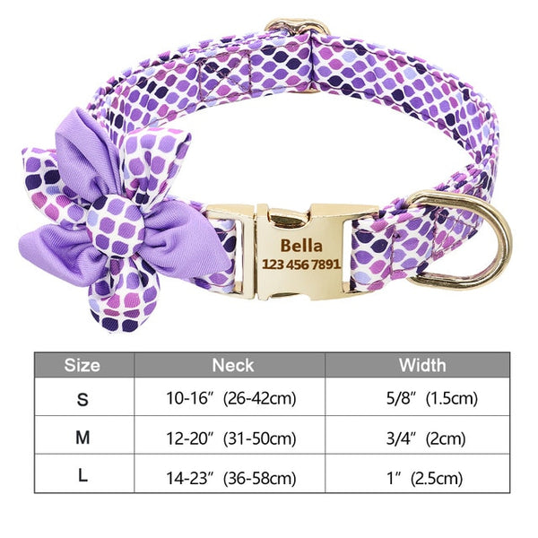 Flower Personalized Collar