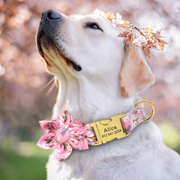 Flower Personalized Collar