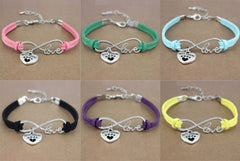 Paw Heart Infinity Love Charm Bracelet