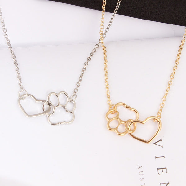 Paw and Heart Necklaces